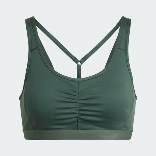 Adidas Womens Core Essentials Medium Support Gym Bra / Green / RRP £35