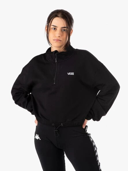 Vans Women’s Left Chest Half Zip Hoodie / Black / RRP £66