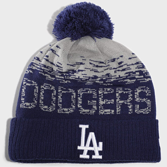 New Era Adult LA Dodgers MLB Sport Knit Hat / Blue Grey / RRP £26