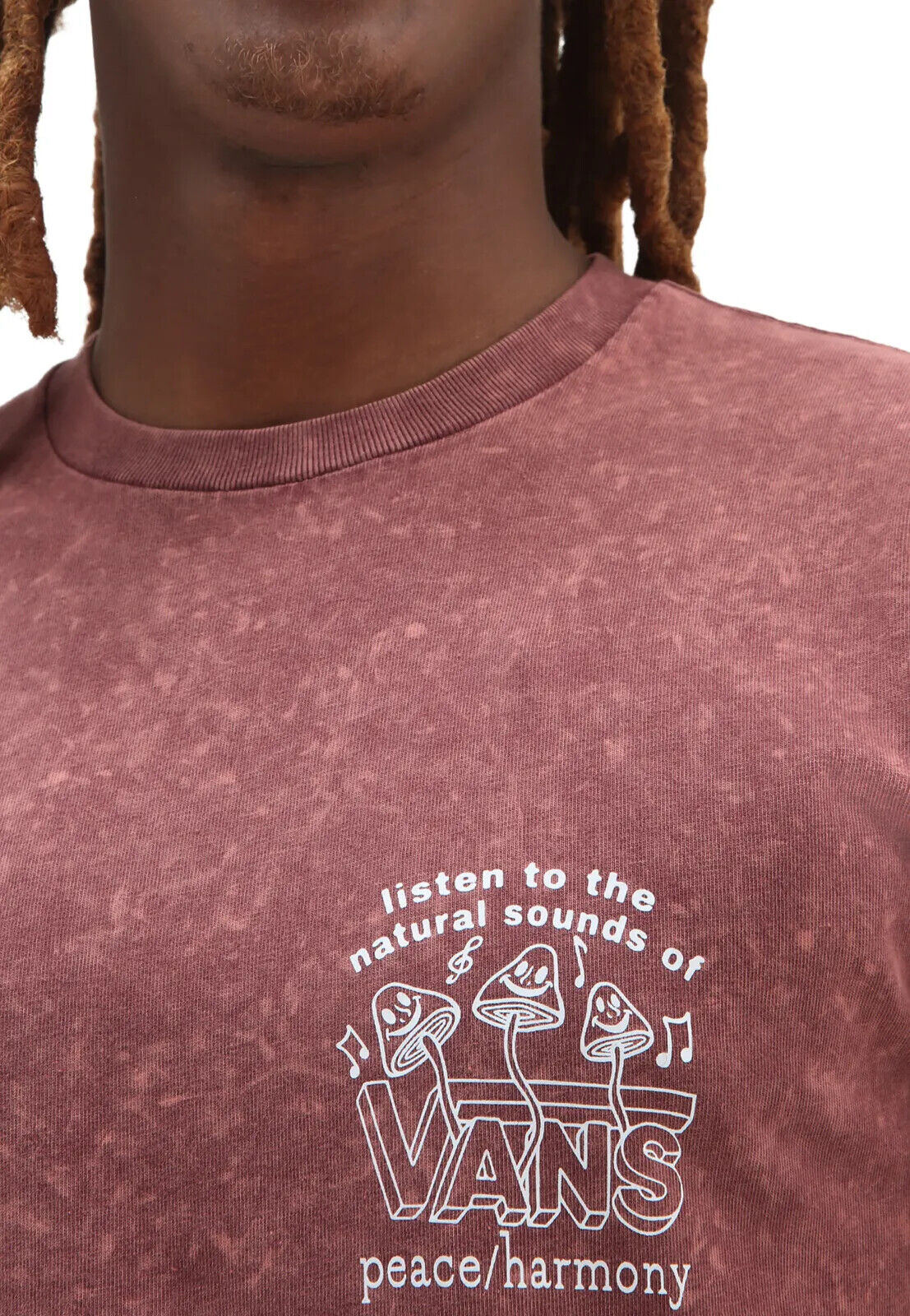 Vans Mens Plant Harmony Acid Wash T-Shirt / Red / RRP £42