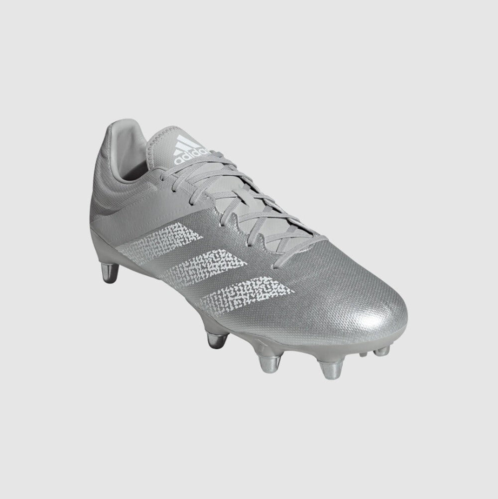 Adidas Unisex Kakari Elite (SG) Rugby Boots / Silver White / RRP £110