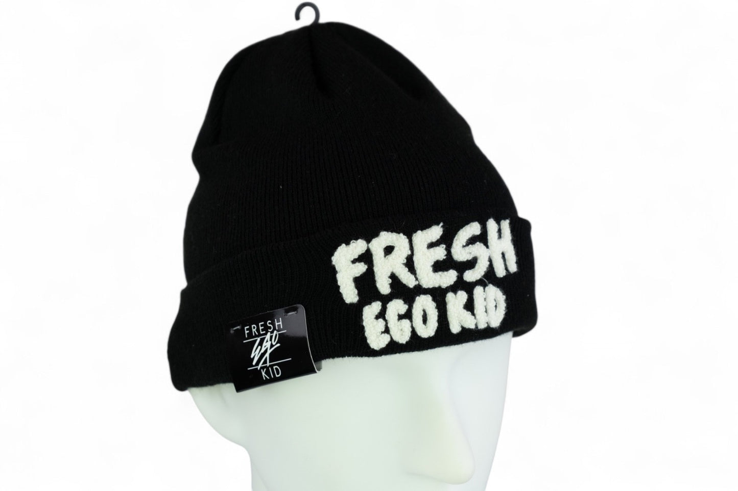 Fresh Ego Kid Heritage Knit Beanie Hat / Black Ivory / RRP £24