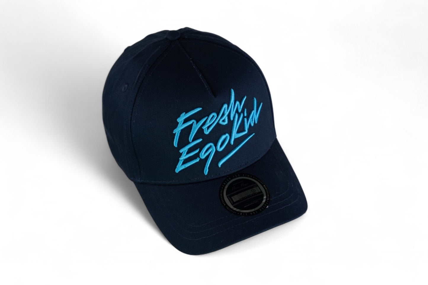Fresh Ego Kid Adult Cotton Script Cap / Blue Turquoise / RRP £35