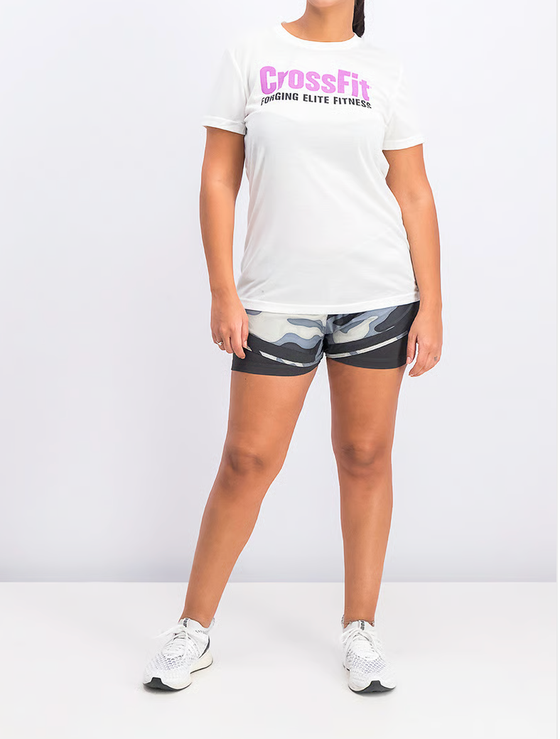Reebok Womens One Series Elite 2-in-1 Shorts / BNWT / Camo / RRP £32