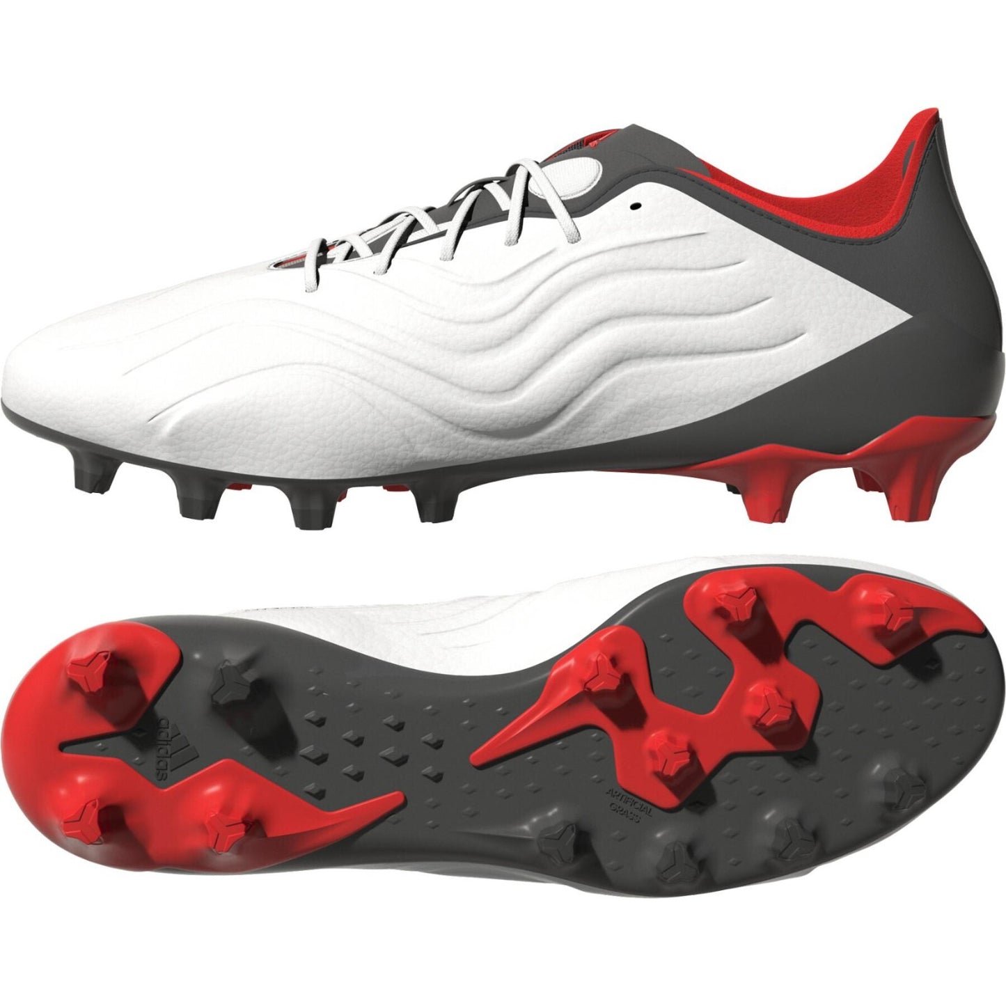 Adidas Mens Copa Sense.1 Ag Football Boots / White Red Grey / RRP £180