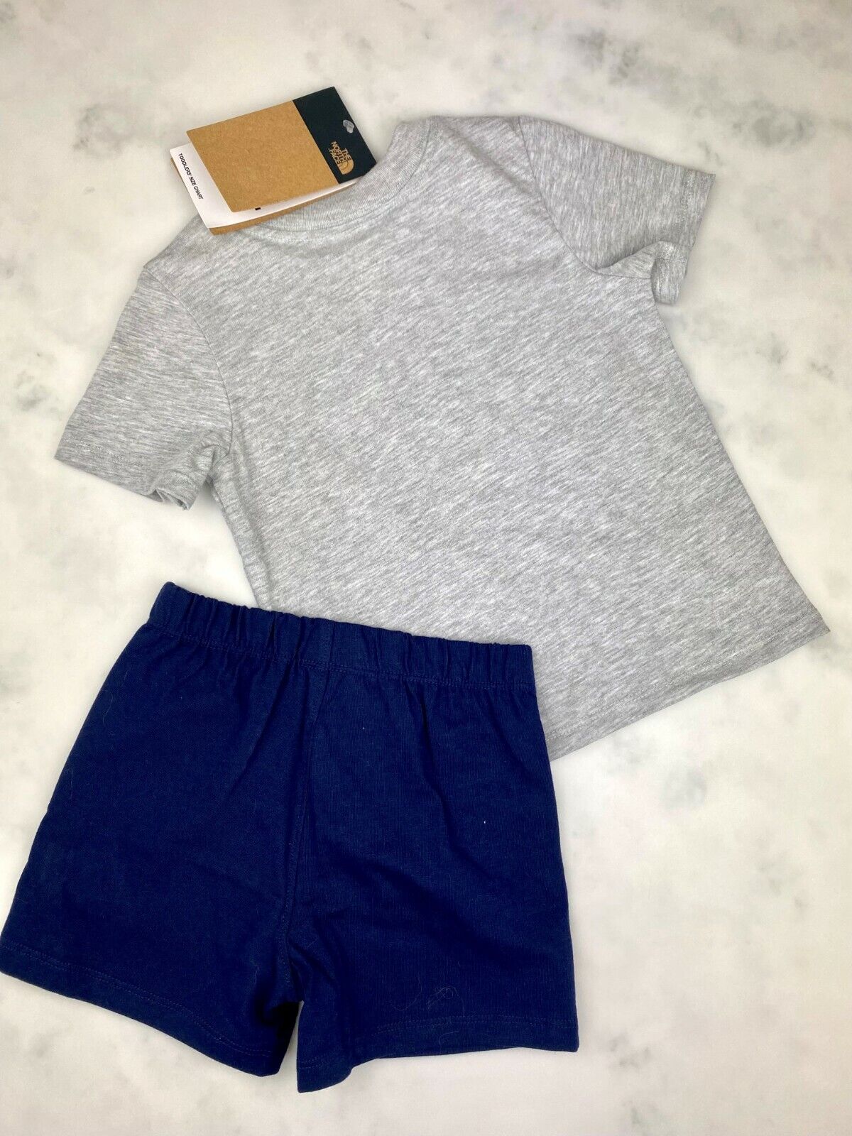 The North Face Toddler Cotton Summer T-Shirt and Short Set Grey Navy / RRP £35
