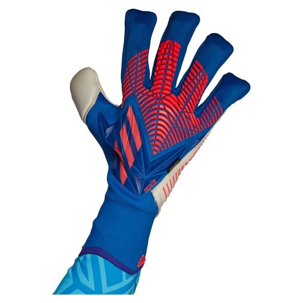 Adidas Predator Pro Finger Save Goalkeeper Gloves / Hero Blue Red / RRP £120