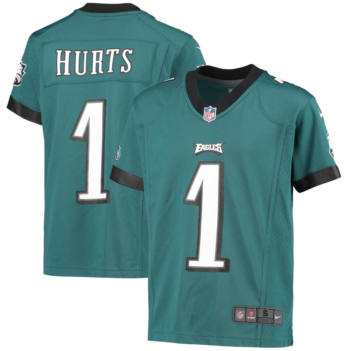 Nike Kids Philadelphia Eagles Jalen Hurts NFL Youth Game Jersey / Green / RRP £80