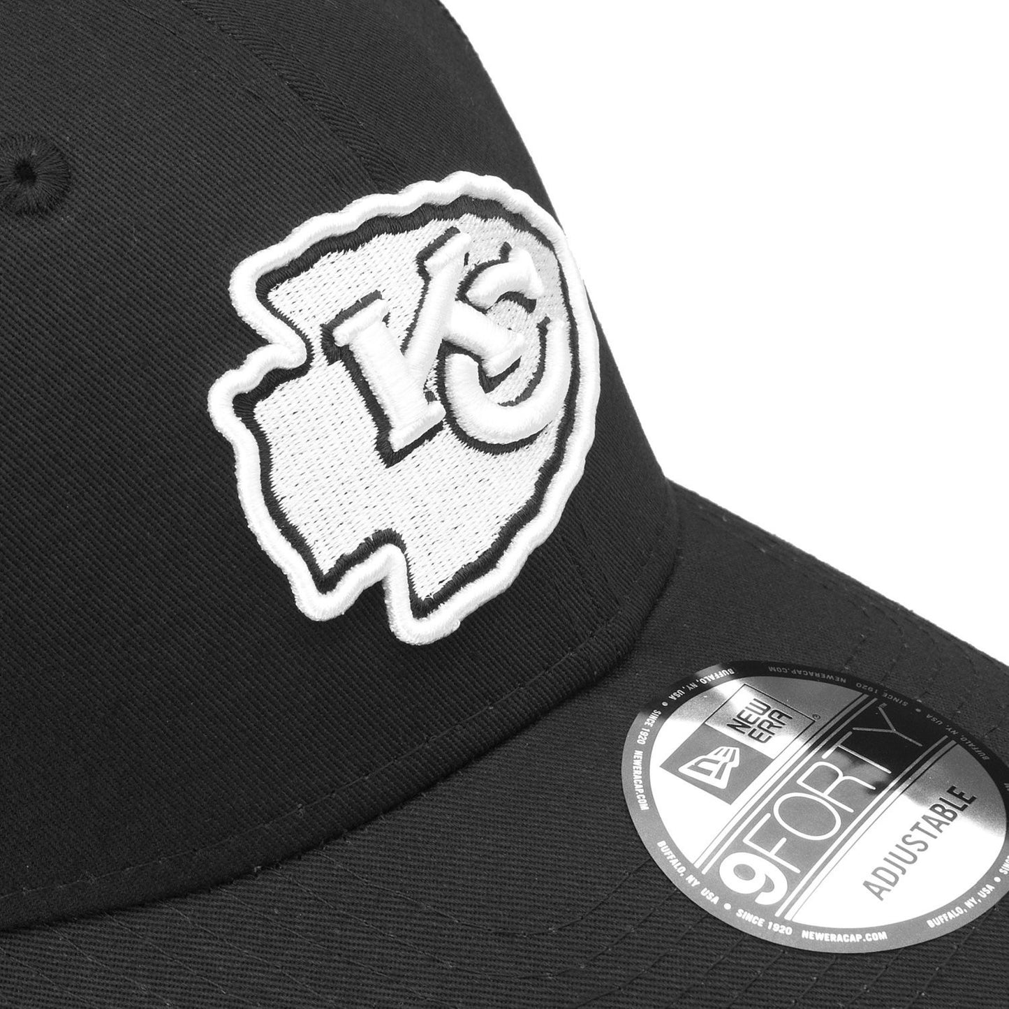 New Era Adult Kansas City Chiefs 9Forty Adjustable Cap / Black White / RRP £27