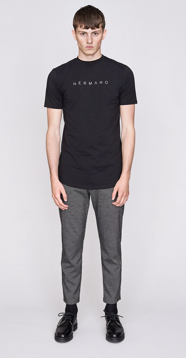 Hermano Mens Chest Logo T-Shirt / BNWT / Black / RRP £35