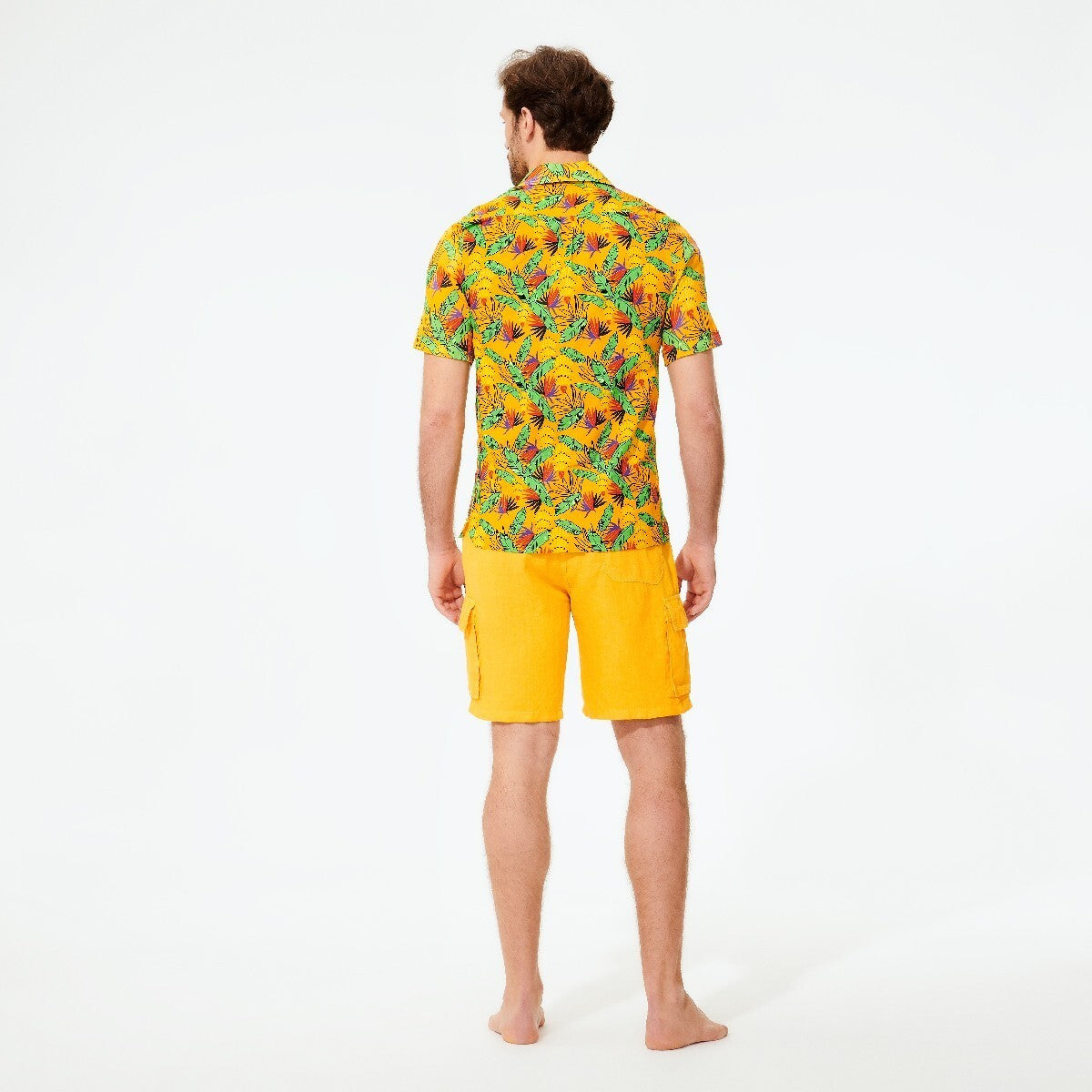 Vilebrequin Short Sleeve Charli Shirt / Floral Yellow / RRP £175