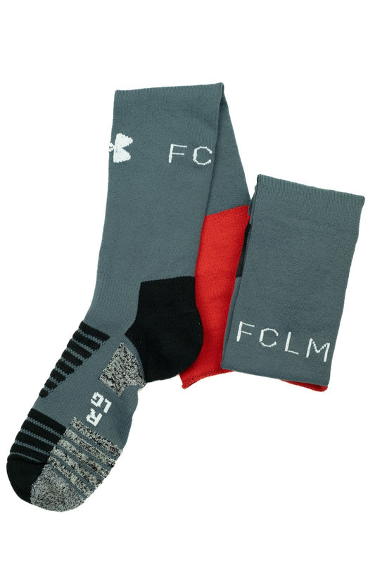 Under Armour 2019-20 Lokomotiv Moscow Third Socks / Grey / Mens / RRP £14.99