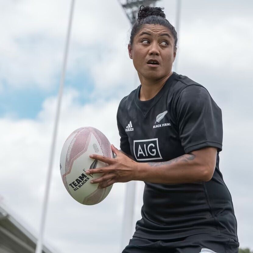 Adidas Womens Black Ferns Rugby Replica Home Jersey / Black / RRP £75