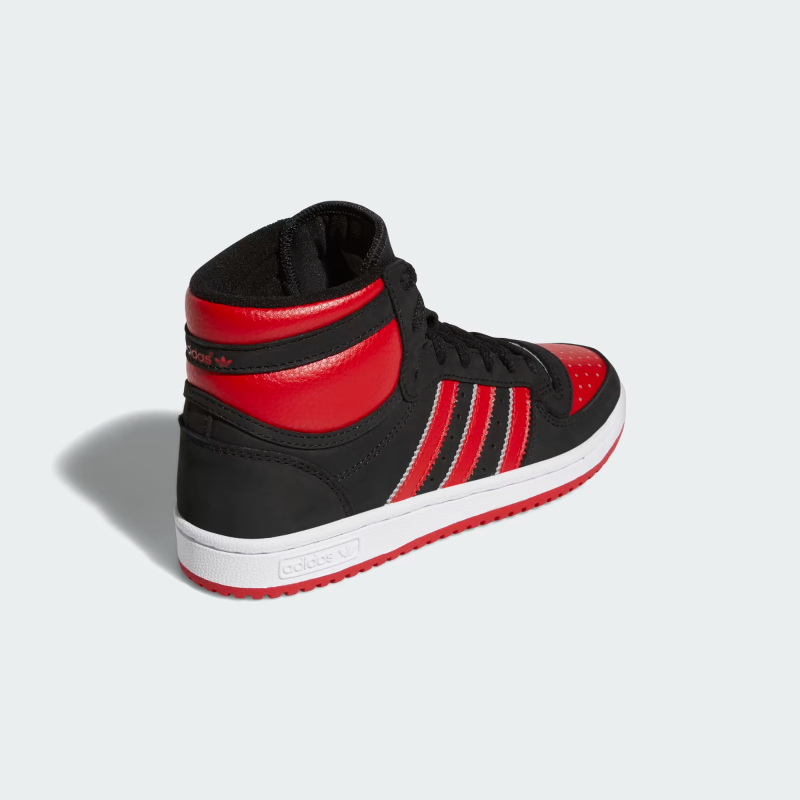Adidas Kids High Top Trainers / Top Ten / Black Red / RRP £65