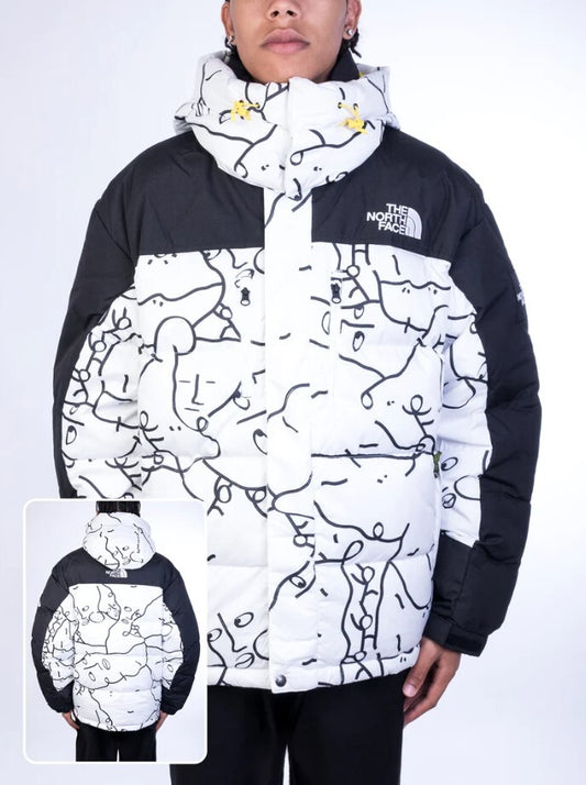 The North Face Men’s Himalayan Puffer Parka Jacket / White Black / RRP £360