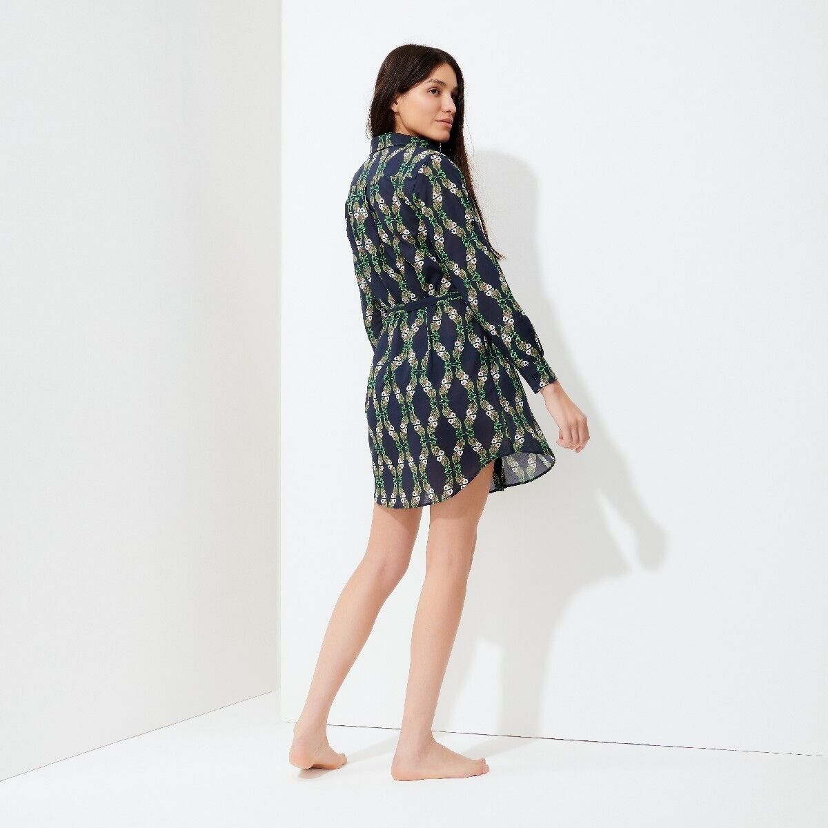 Vilebrequin Womens Florence Cotton Shirt Dress / Navy Sweet Fish / RRP £210