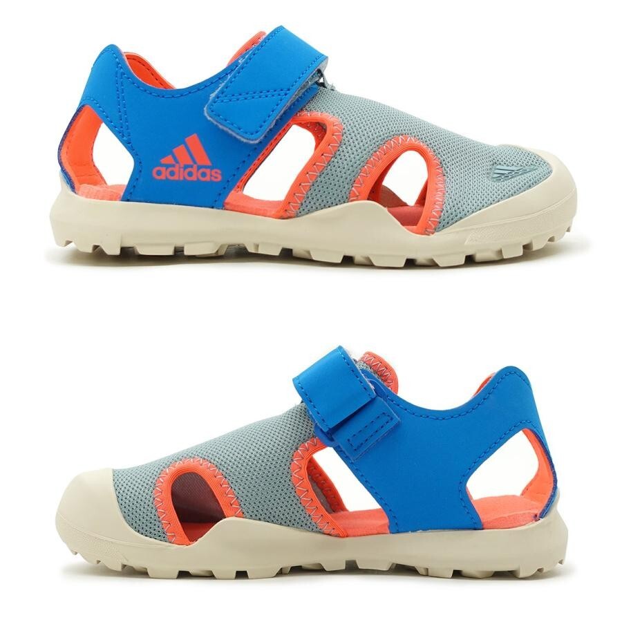 Adidas Kids Captain Toey Sandals / Grey Blue Orange / RRP £43