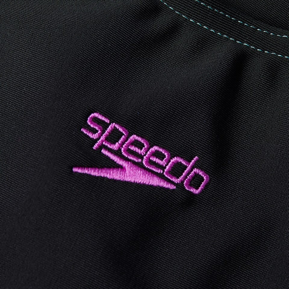 Speedo Girls Black Swimsuit / Spiritback Swimsuit / Black Blue / RRP £16