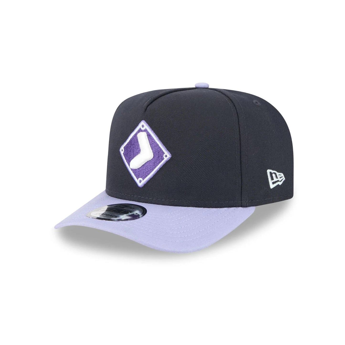 New Era Chicago White Sox 9Forty A-Frame Snapback Cap / Black Purple / RRP £27