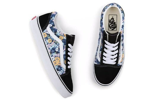 Vans Unisex Old Skool Trainers / Black Floral Blue / RRP £70