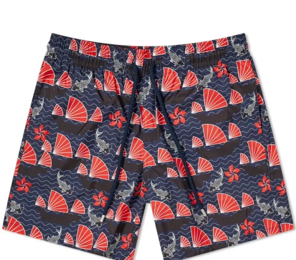Vilebrequin Swim Shorts / Men’s / Mahina / Hong Kong Navy Red / RRP £185