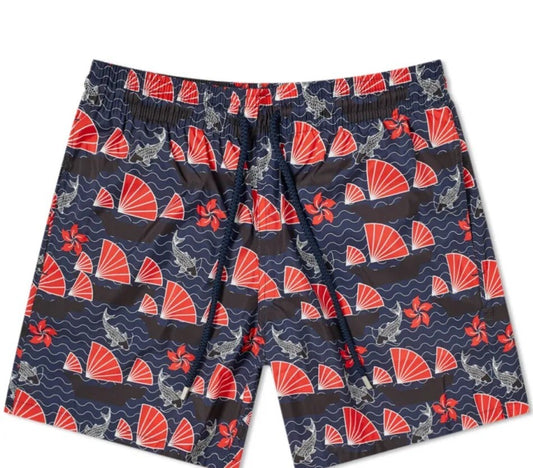 Vilebrequin Swim Shorts / Men’s / Mahina / Hong Kong Navy Red / RRP £185