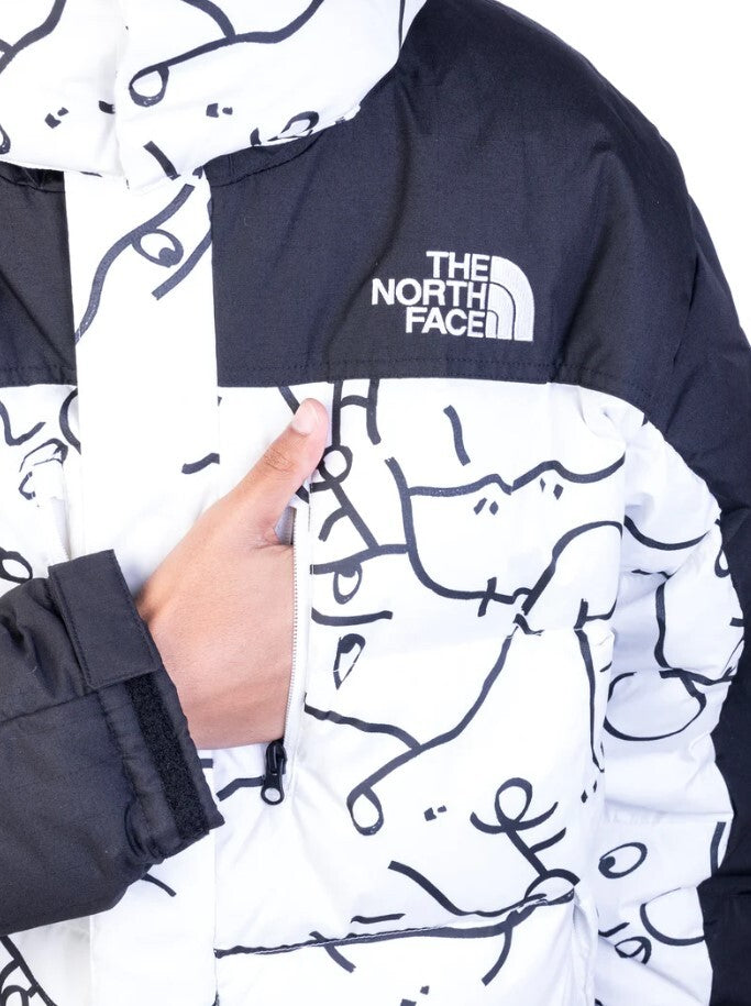 The North Face Men’s Himalayan Puffer Parka Jacket / White Black / RRP £360