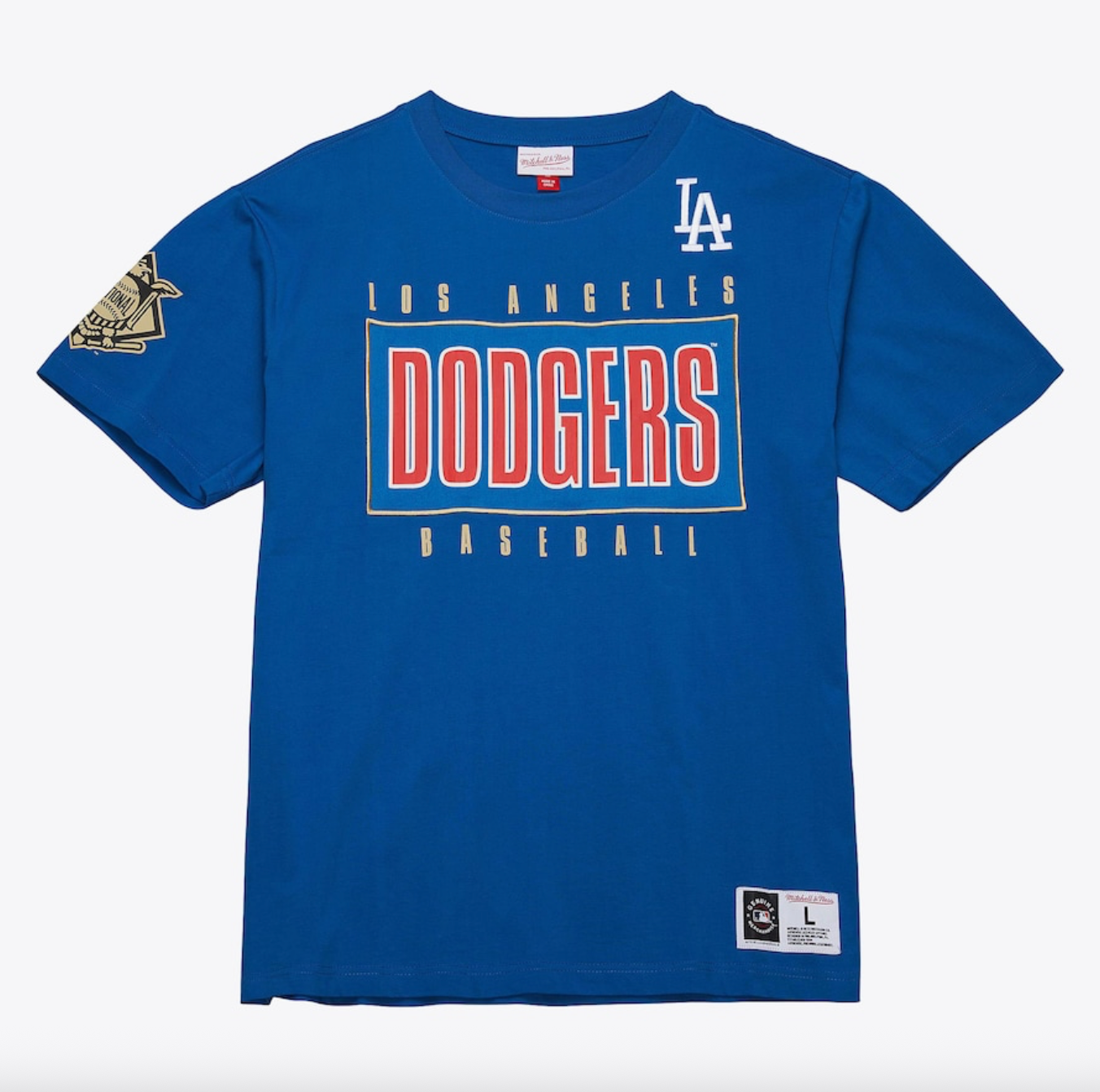 Mitchell & Ness Mens LA Dodgers MLB Team Tee / Blue / RRP £25