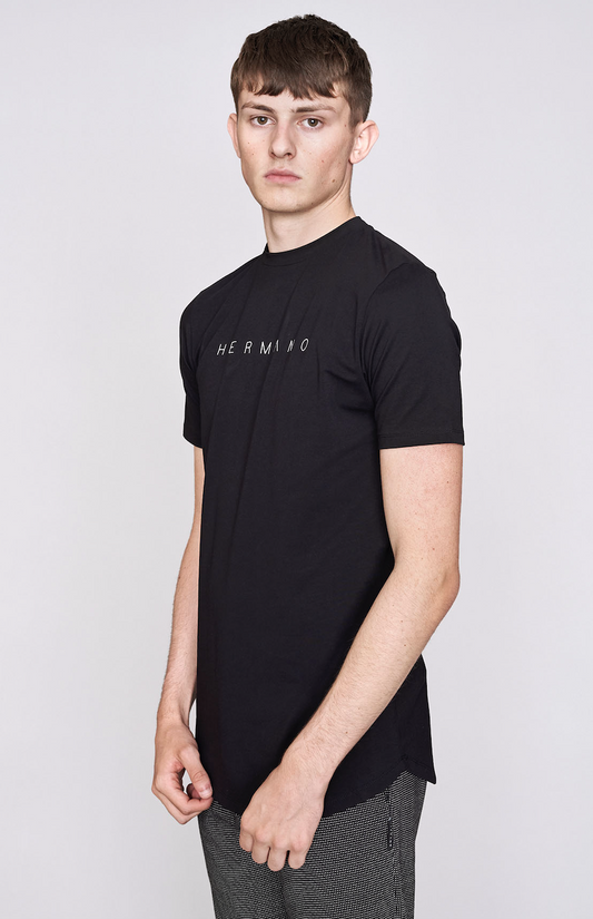Hermano Mens Chest Logo T-Shirt / BNWT / Black / RRP £35