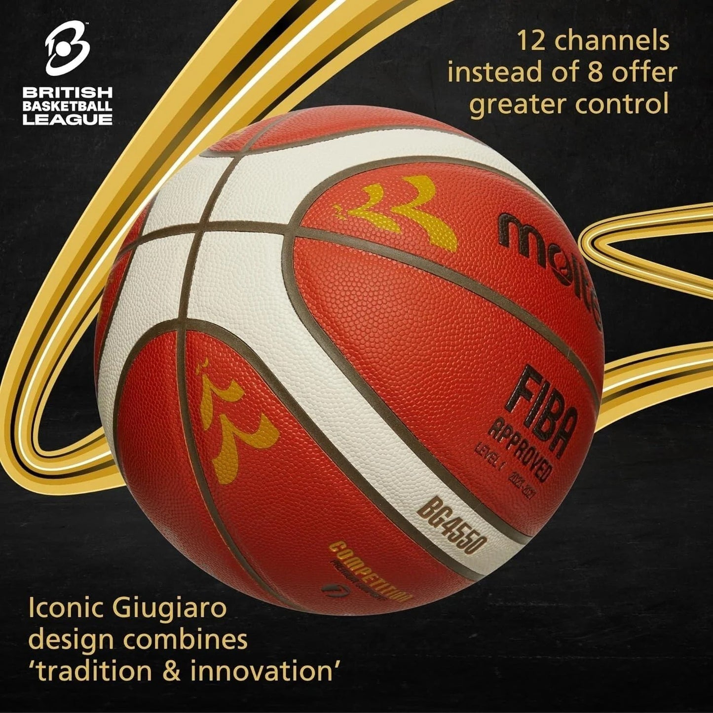 Molten FIBA  Premium Leather Gold Edition Basketball / BN / Size 6 / RRP £75