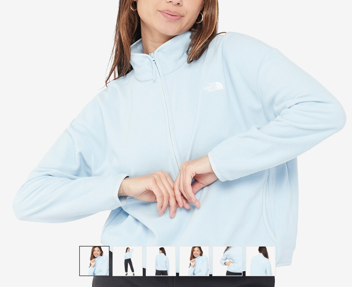 The North Face Women's TKA Glacier Cropped Fleece / BNWT / Beta Blue / RRP £65