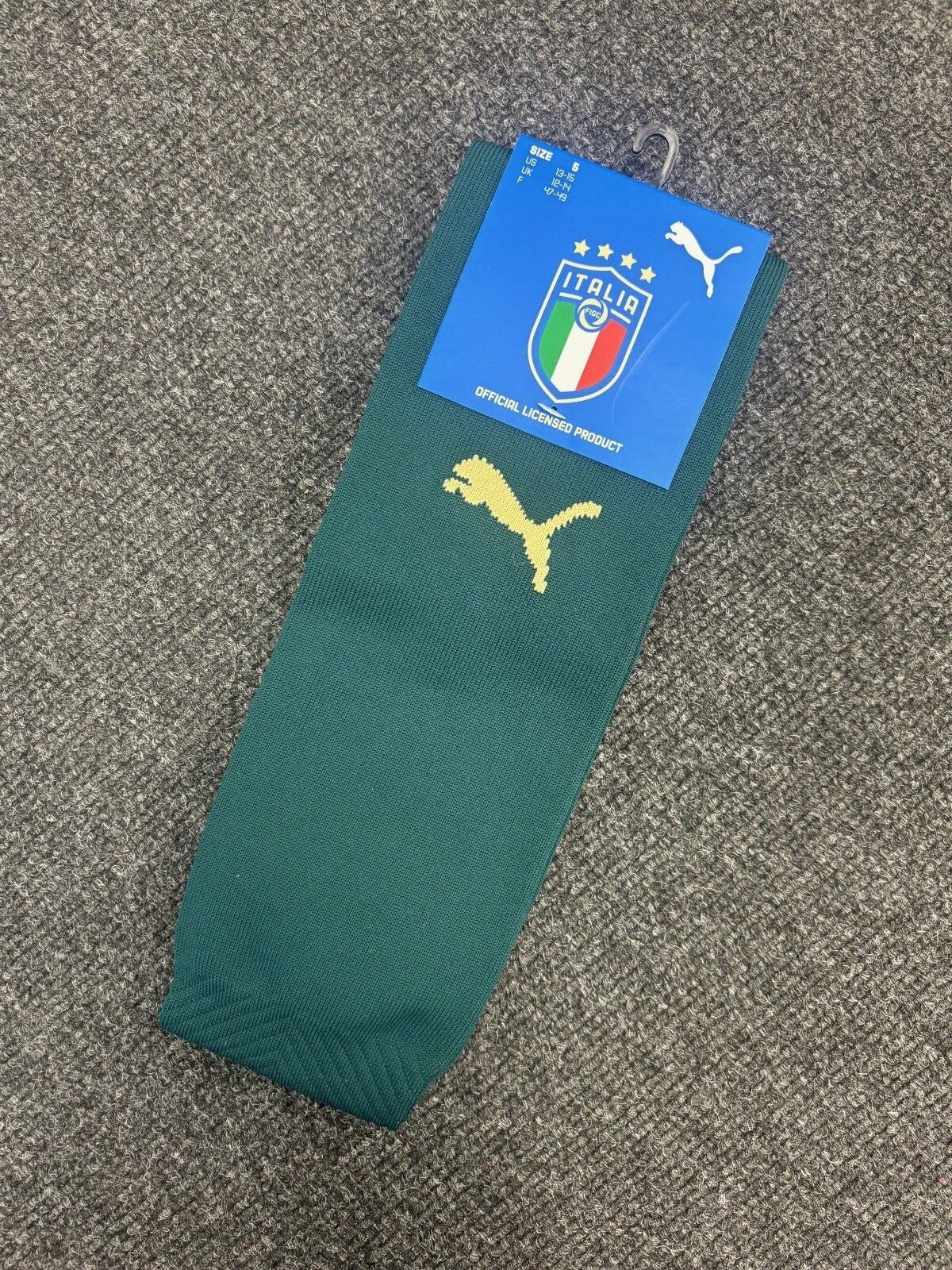Puma Mens Italy Third Football Sock / 2020-21 / Green / RRP £19