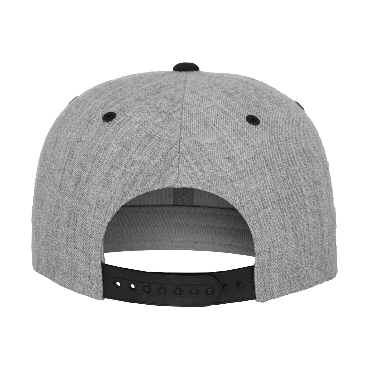 Flexfit Plain Heather Grey and Black Snapback Cap / RRP £22