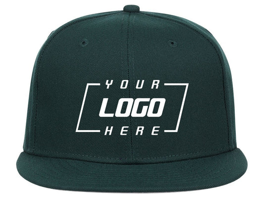 Unisex Plain Full Court Fitted Hat / Dark Green / £22