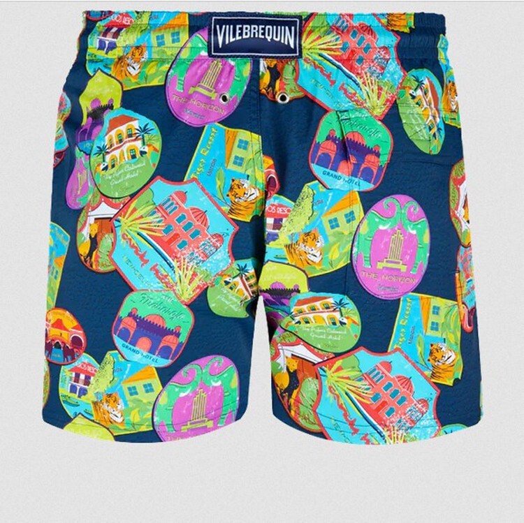 Vilebrequin Swim Shorts / Mens / Moorise / Navy India Graphic / RRP £220