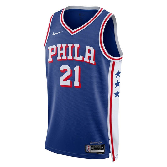 Nike Philadelphia Sixers Blue Basketball Jersey / Joel Embiid / RRP £95