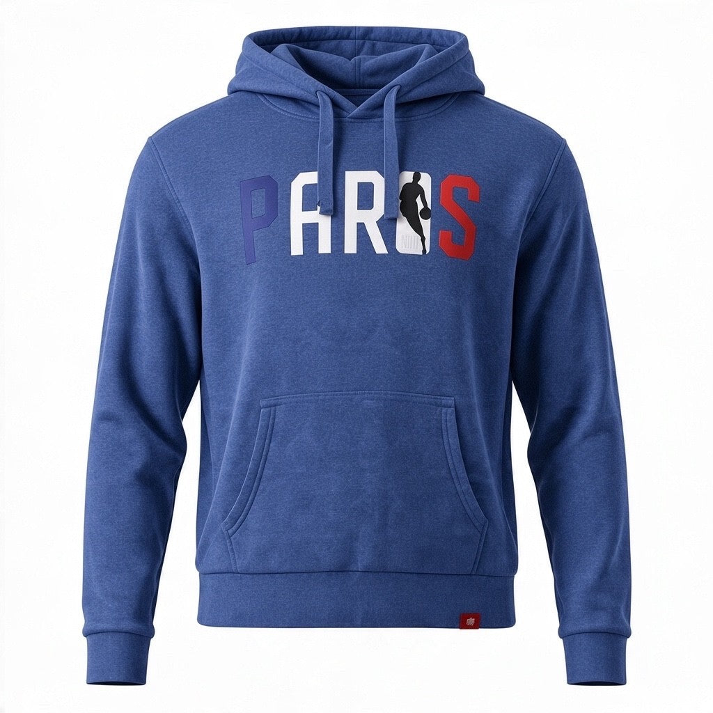 NBA Paris Velvet Hoody / Grey, Navy, Black, Ivory / RRP £90