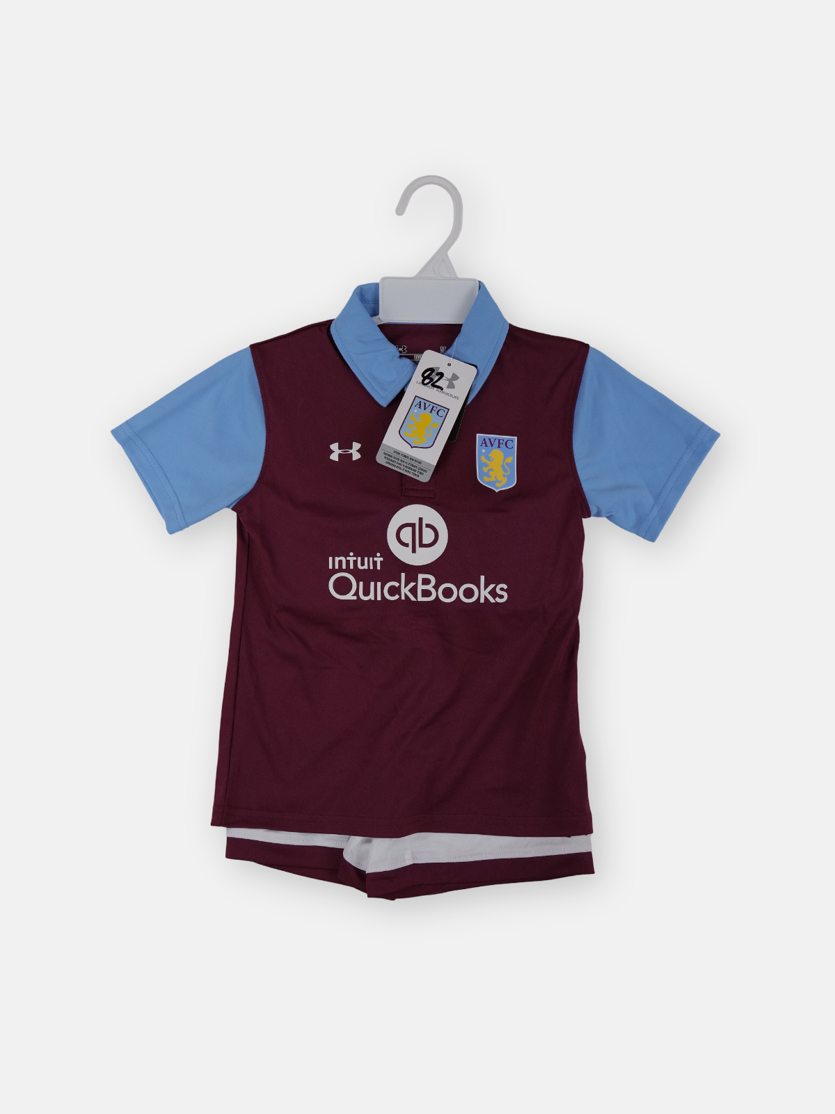 UNDER ARMOUR Kids 2016-17 Aston Villa Home Full Football Kit / Maroon / RRP £39