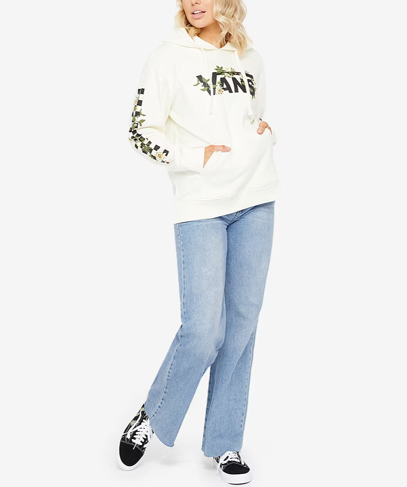 Vans Womens WYLD Tangle Florally BFF Hoodie / Off White / RRP £70