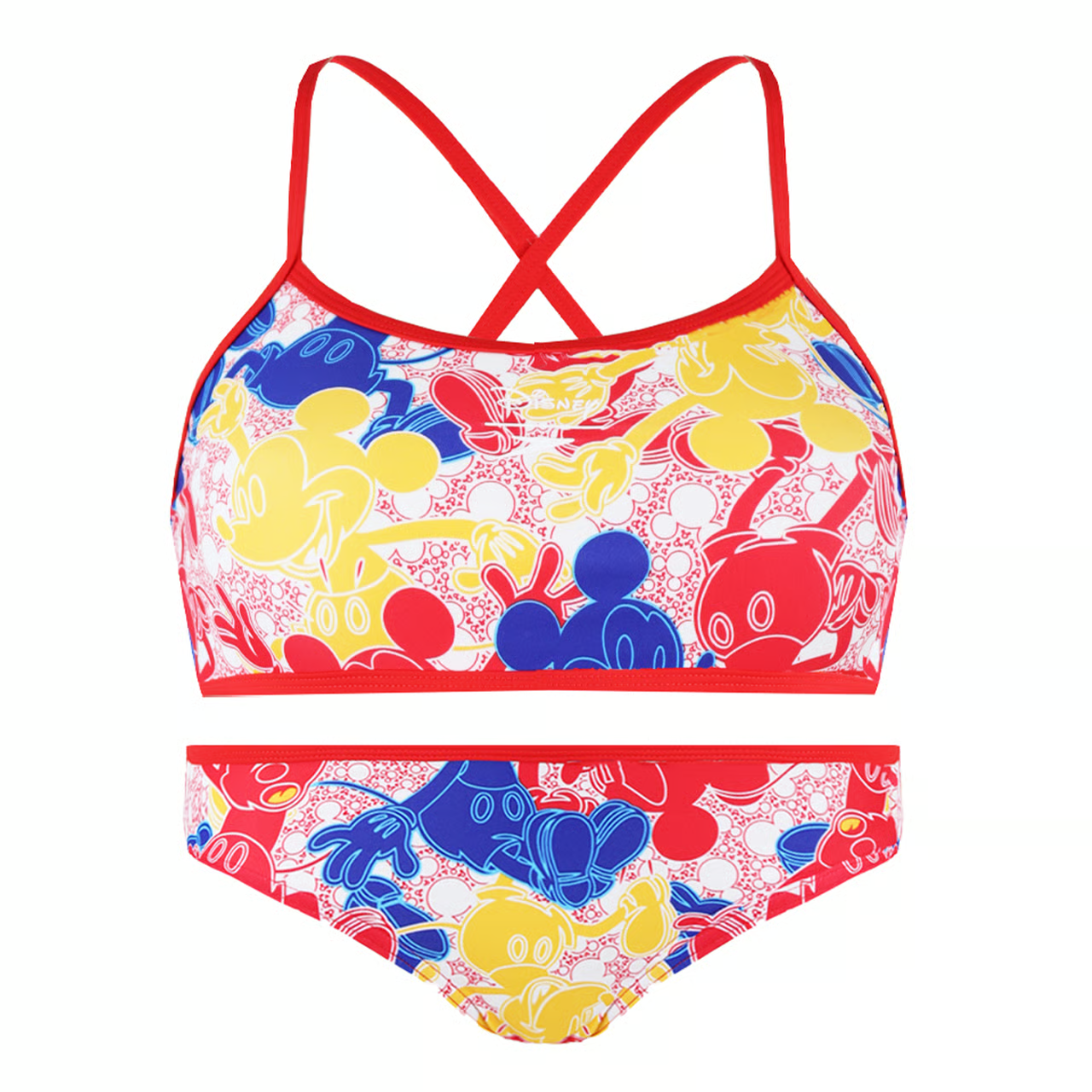 Girls Disney Speedo 2 Piece Swimsuit / Red White / RRP £30