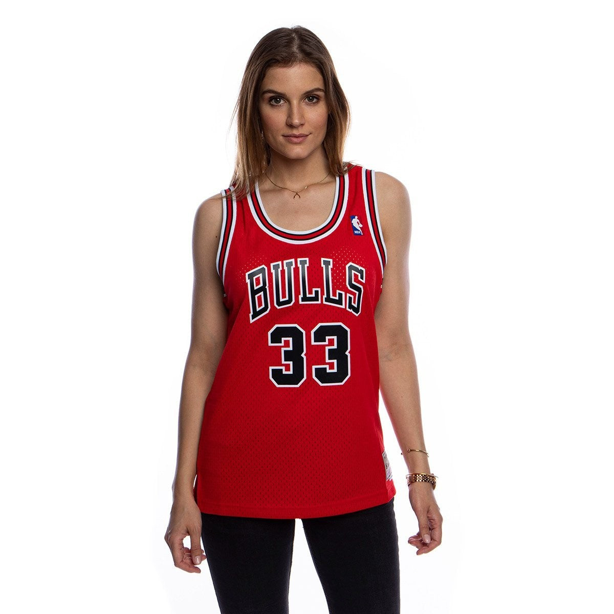 Mitchell & Ness Chicago Bulls Scottie Pippen Basketball Jersey / Red / RRP £95