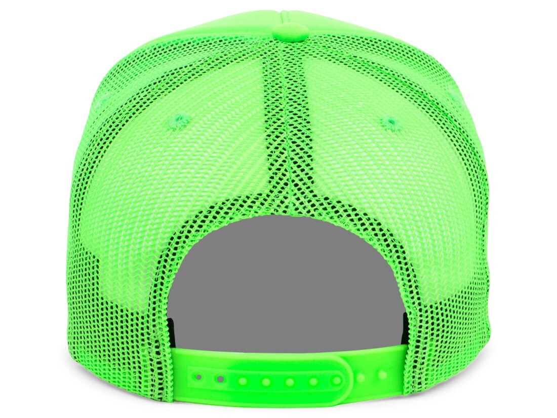 Crowns By Lids Unisex Plain Screen Foam Trucker Hat / Neon / £20