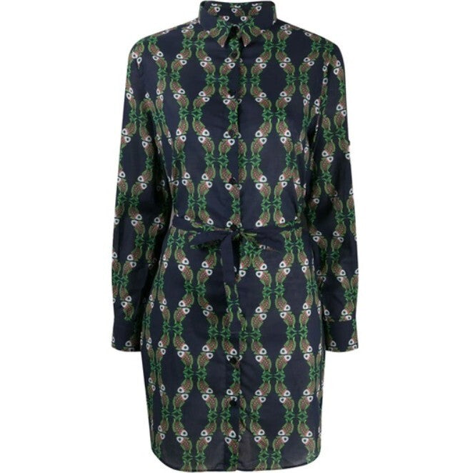 Vilebrequin Womens Florence Cotton Shirt Dress / Navy Sweet Fish / RRP £210