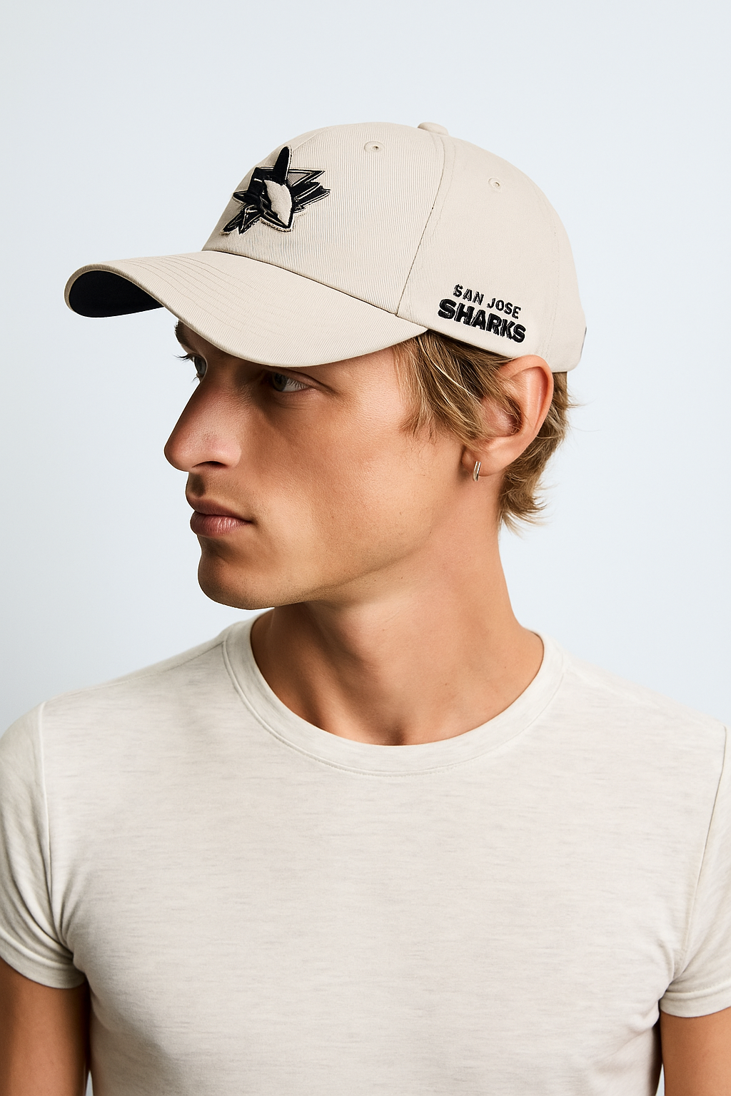 47 Brand San Jose Sharks NHL Clean Up Relaxed Dad Cap / Natural Ivory / RRP £28