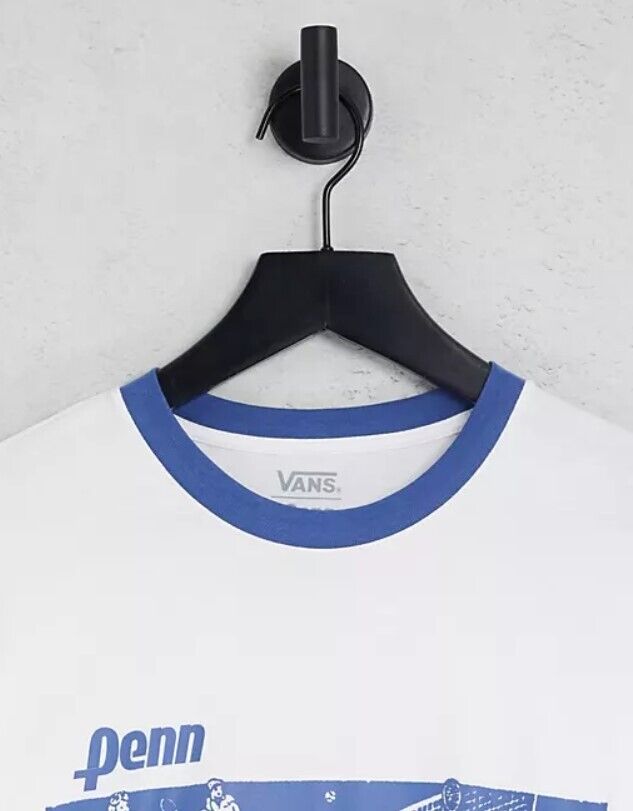 Vans X Penn Sport Long Sleeve T-Shirt / White Blue / Men / RRP £42