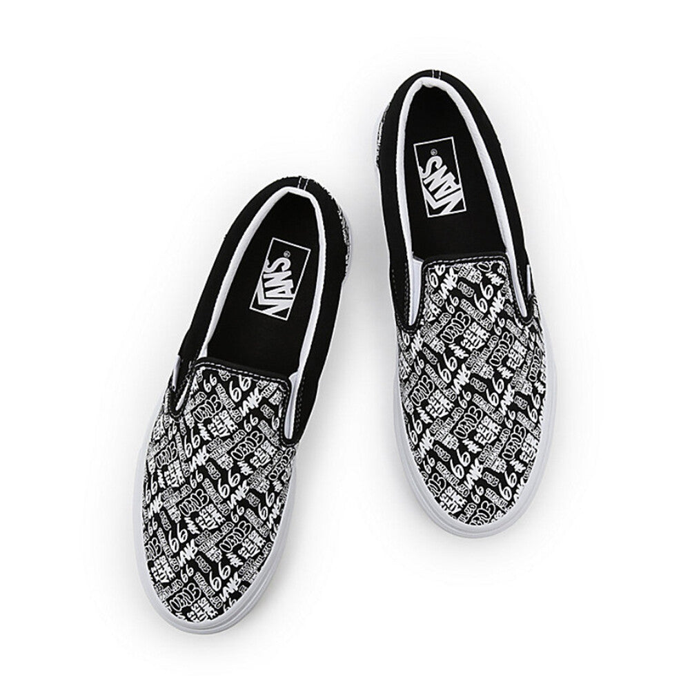 Vans Classic Graphic Slip-On Trainers / Black White / Unisex / RRP £60