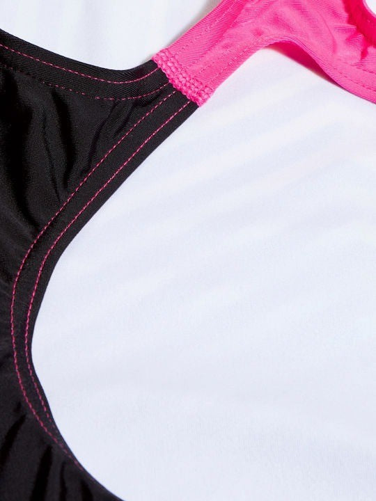 Speedo Girls Placement Splashback Swimsuit / Black Pink / RRP £20