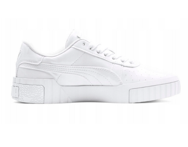 Puma Kids Cali Patent Trainers / Triple White / RRP £50