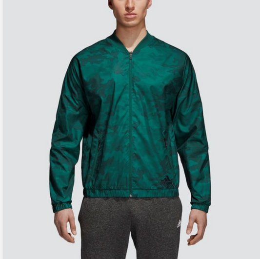Adidas Mens Woven Training Camouflage Jacket / BNWT / Green / RRP £50