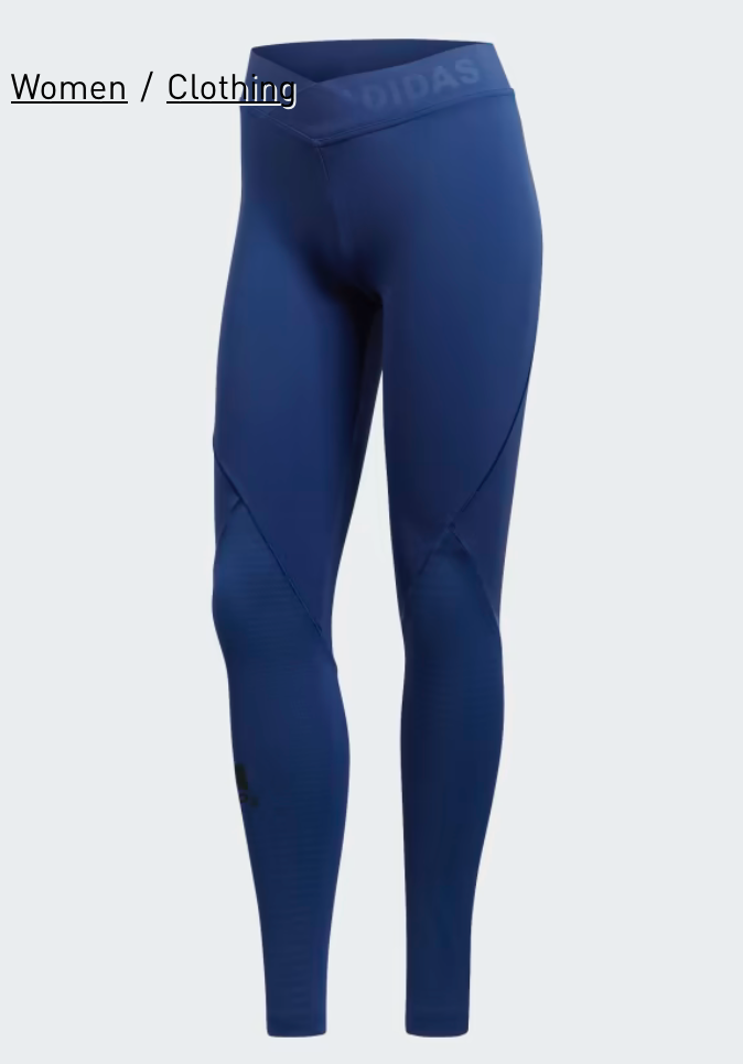 Adidas Womens Alphaskin Tech Tights / BNWT / Blue / RRP £75